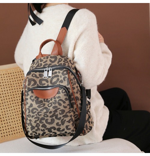 Cheetah Print Backpack Purse