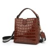 Croc Embossed Leather Bag