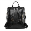 Embossed Leather Backpack Purse