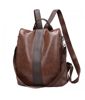 Leather Travel Backpack Anti Theft