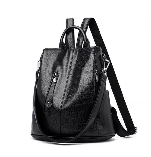 Croc Leather Backpack